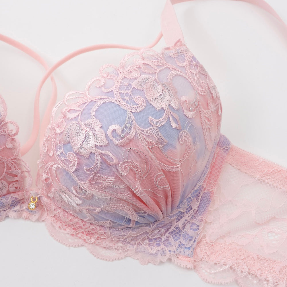 パリーゼ Palissee 【脇高】 ロマンティックヘヴンブラ＆バックレースショーツ【返品不可商品】 （ピンク） ピンク