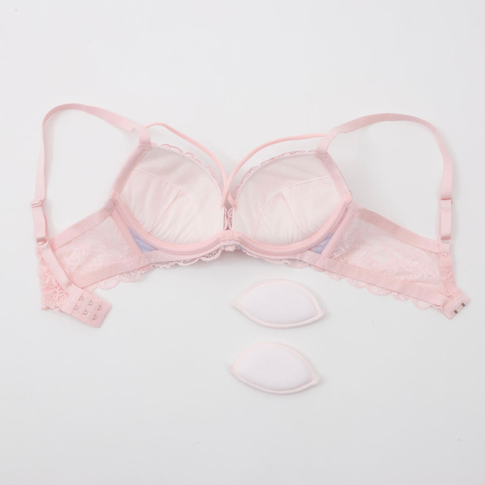 パリーゼ Palissee 【脇高】 ロマンティックヘヴンブラ＆バックレースショーツ【返品不可商品】 （ピンク） ピンク