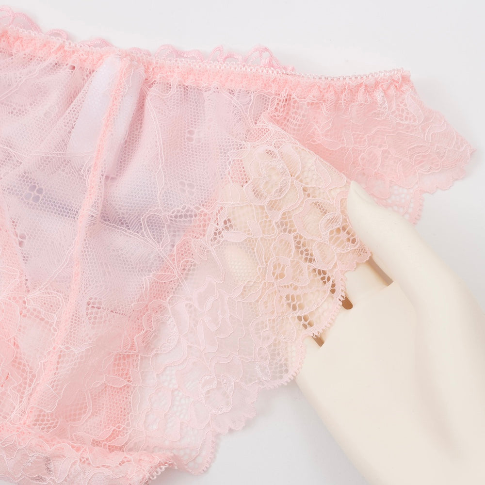 パリーゼ Palissee 【脇高】 ロマンティックヘヴンブラ＆バックレースショーツ【返品不可商品】 （ピンク） ピンク