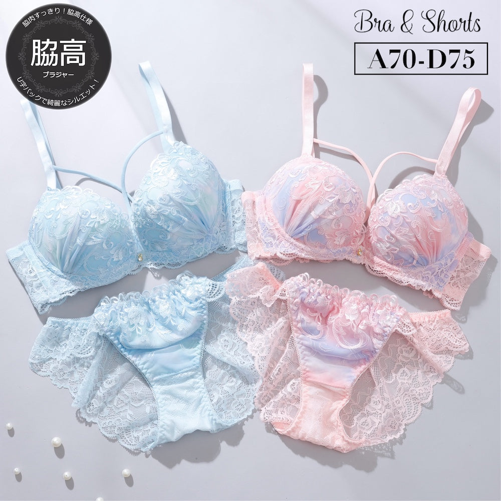 パリーゼ Palissee 【脇高】 ロマンティックヘヴンブラ＆バックレースショーツ【返品不可商品】 （ピンク） ピンク