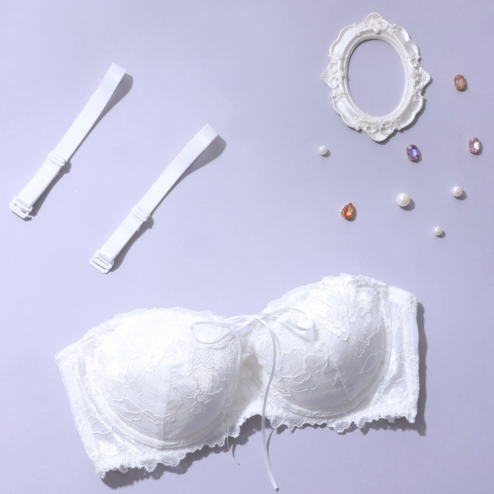 パリーゼ Palissee 脇高設計 2wayストラップレスブラ【A～Dカップ】