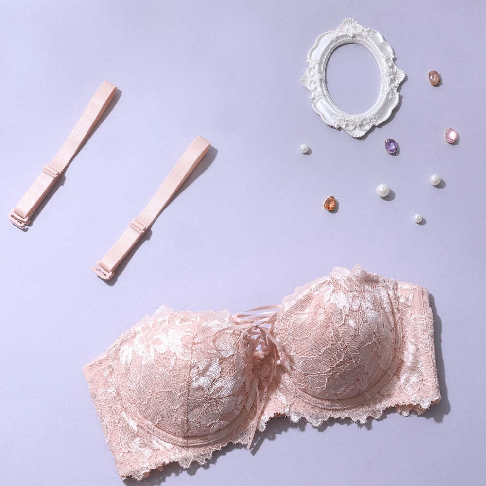 パリーゼ Palissee 脇高設計 2wayストラップレスブラ【A～Dカップ】