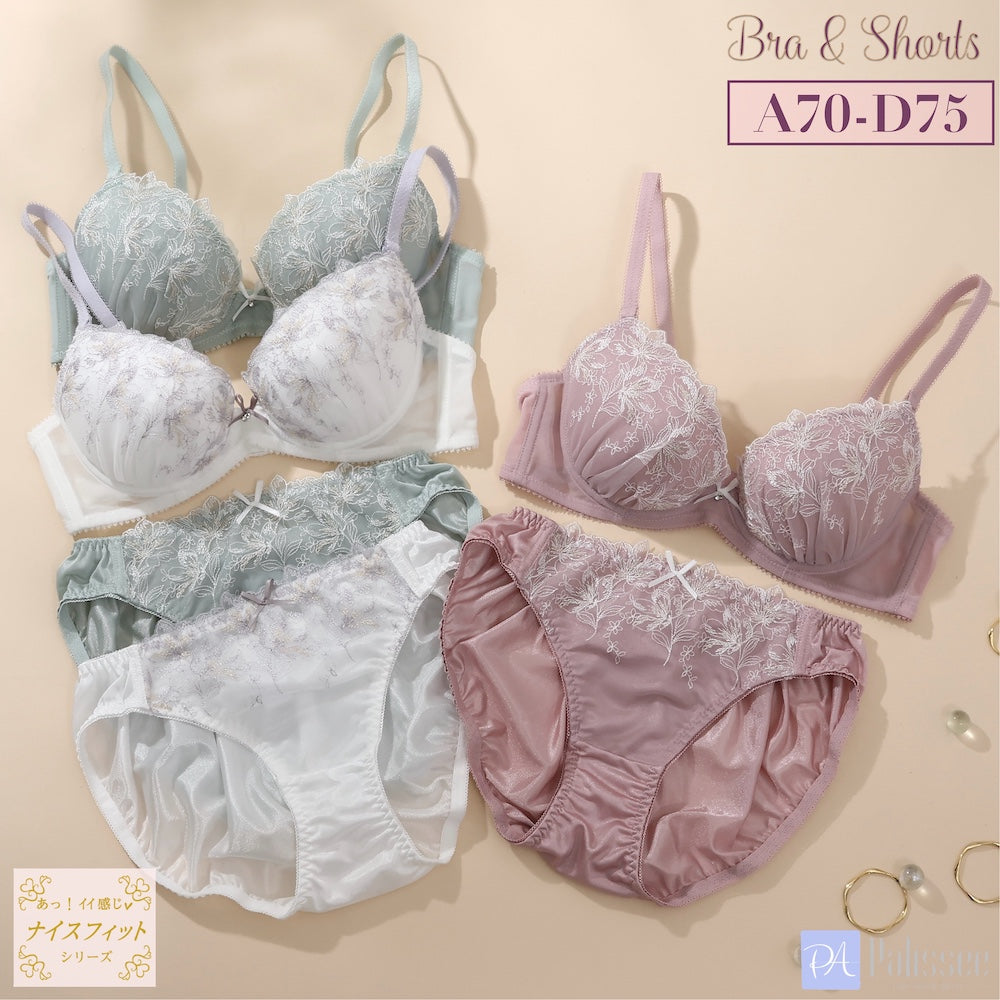 パリーゼ Palissee コフレフルール3/4カップブラ＆ショーツ【返品不可商品】 （オフホワイト） オフホワイト