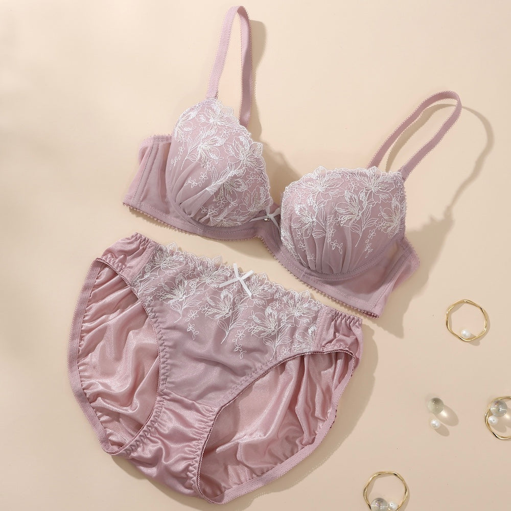 パリーゼ Palissee コフレフルール3/4カップブラ＆ショーツ【返品不可商品】 （ピンク） ピンク