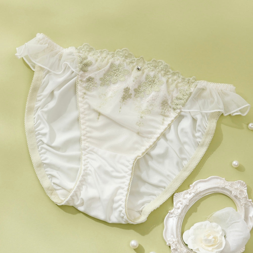 パリーゼ Palissee ニュアンスラメフルール  フルバックショーツ【返品不可商品】 （アイボリー） アイボリー