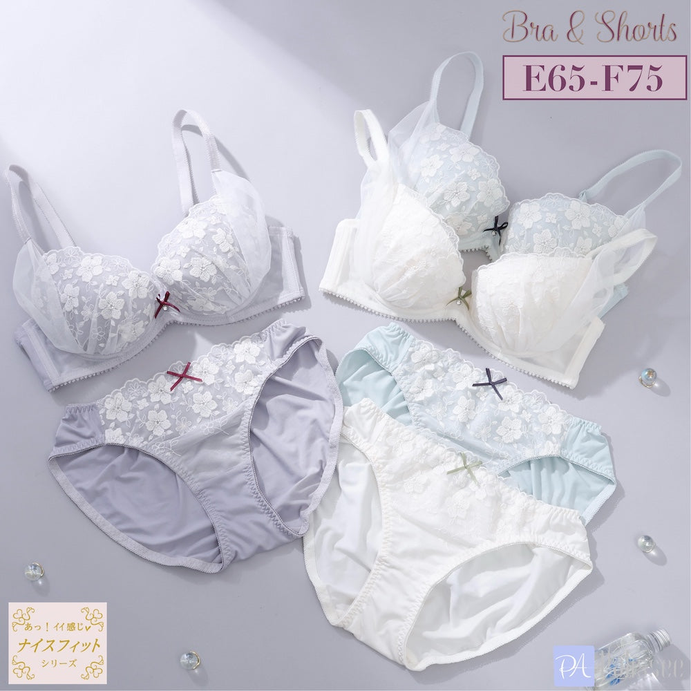 パリーゼ Palissee 【EFカップ】フラッフィーチュール3/4カップブラ＆ショーツ 【返品不可商品】