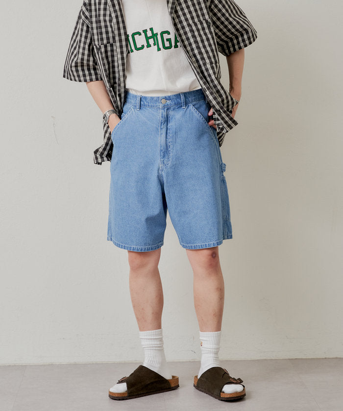 パル PAL 【Kastane】デニムペインターショーツ （blue） blue