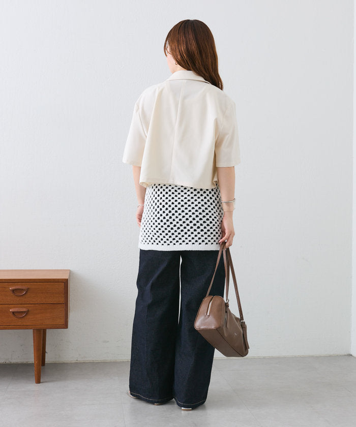 パル PAL 【mystic】スクエアクロシェミニスカート （offwhite） offwhite