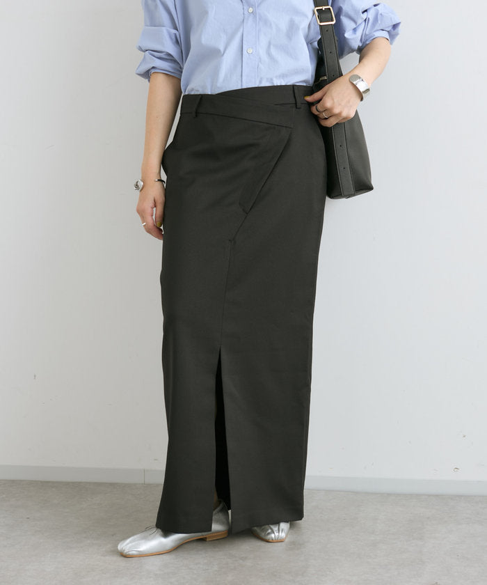パル PAL 【RIVE DROITE】ラップスラックススカート （gray） gray