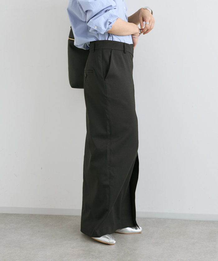 パル PAL 【RIVE DROITE】ラップスラックススカート （gray） gray