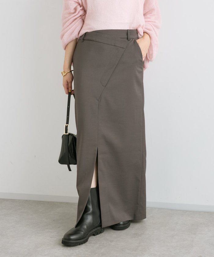 パル PAL 【RIVE DROITE】ラップスラックススカート （gray） gray