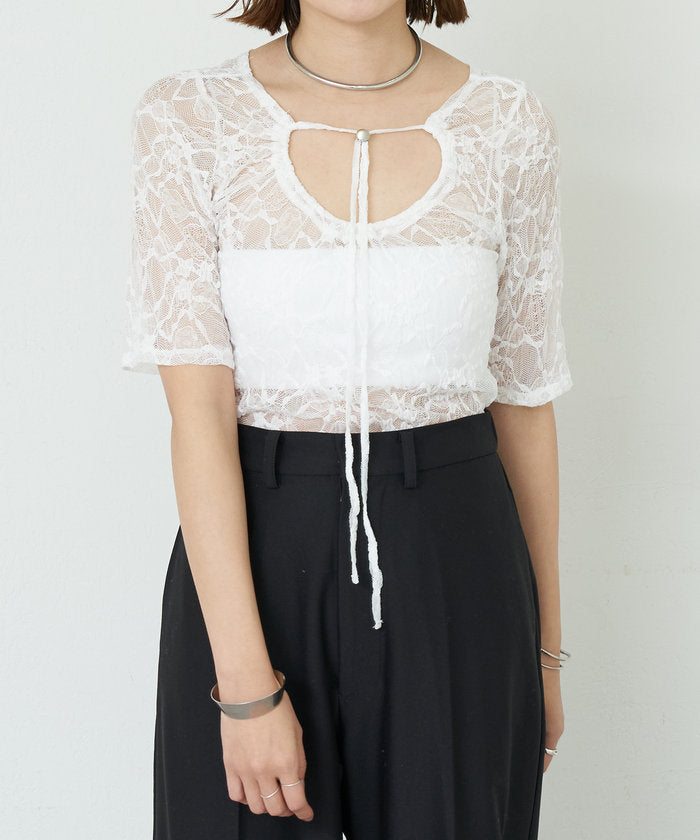 パル PAL 【SHENERY】2WAYレーストップス （offwhite） offwhite