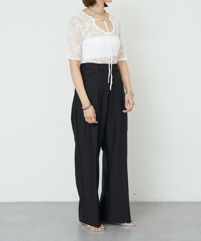 パル PAL 【SHENERY】2WAYレーストップス （offwhite） offwhite