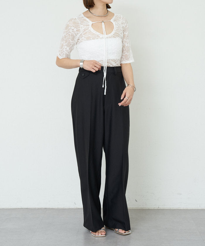 パル PAL 【SHENERY】2WAYレーストップス （offwhite） offwhite