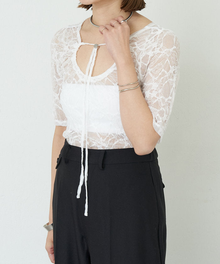 パル PAL 【SHENERY】2WAYレーストップス （offwhite） offwhite