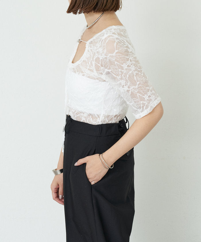 パル PAL 【SHENERY】2WAYレーストップス （offwhite） offwhite