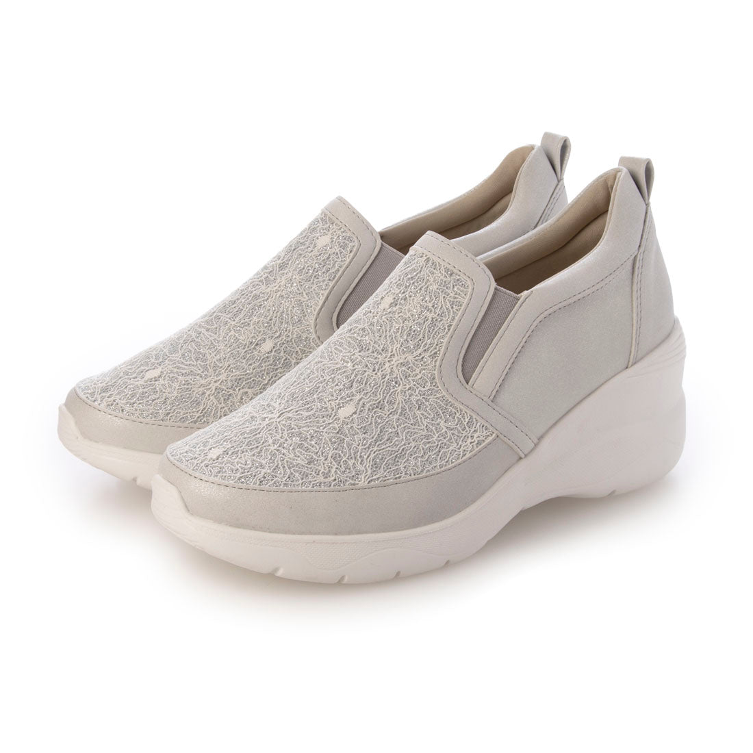 パータム リュクス PARTAM LUXE ラメレースヒールアップシューズ,LGY