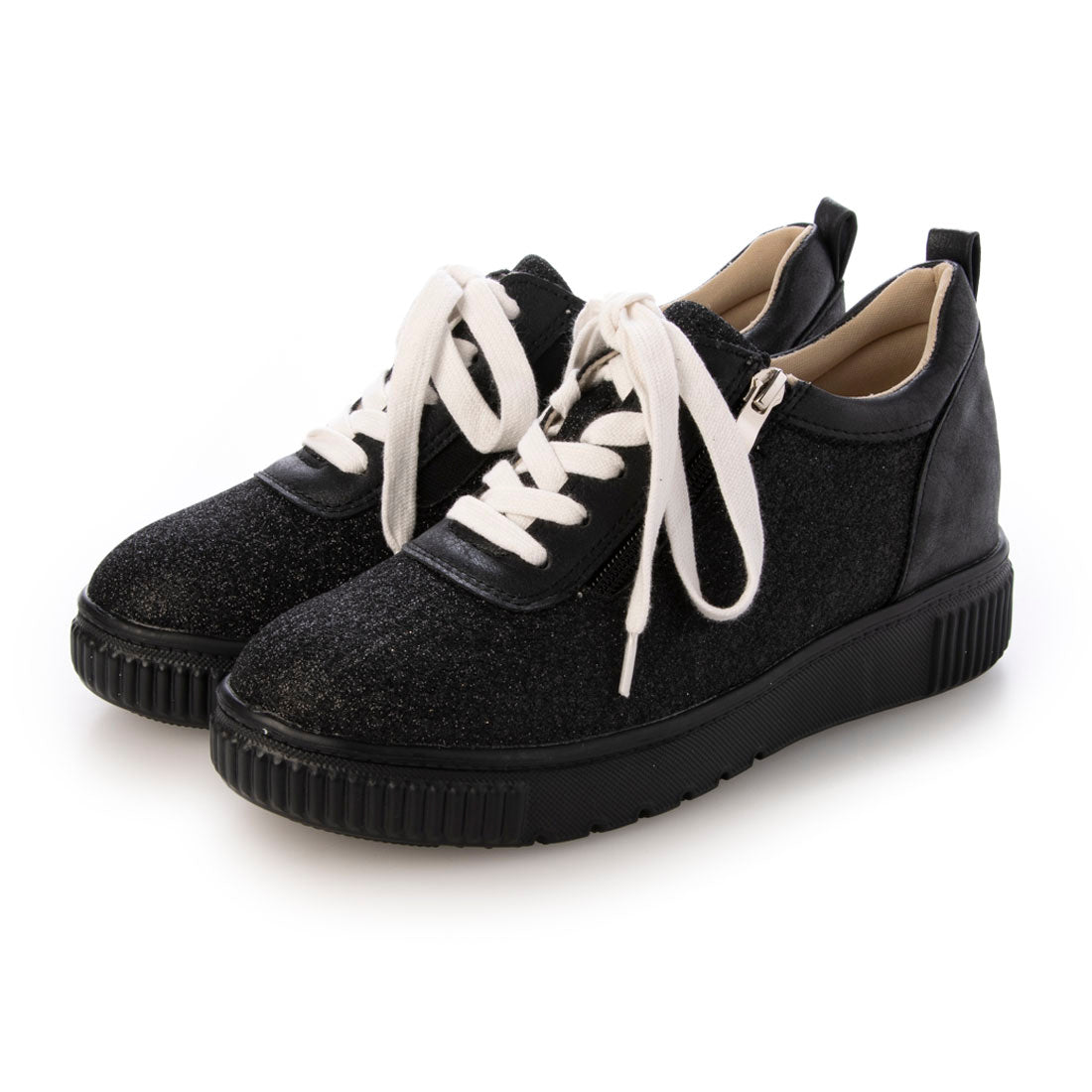 パータム リュクス PARTAM LUXE キラキラレースアップシューズ,BL
