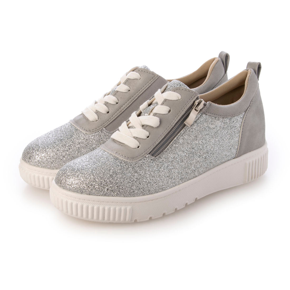 パータム リュクス PARTAM LUXE キラキラレースアップシューズ