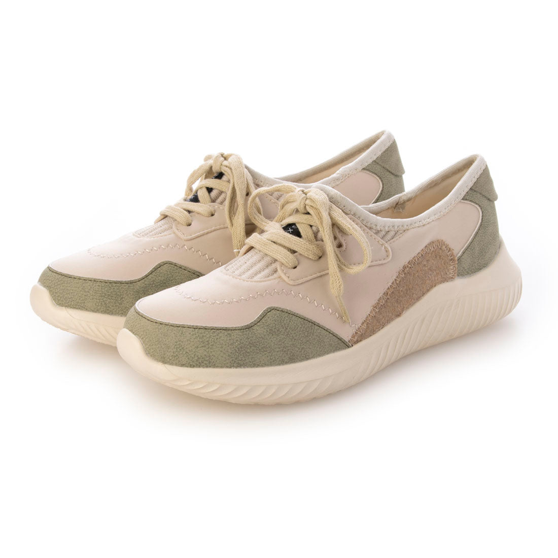 パータム リュクス PARTAM LUXE パッチワークレースアップシューズ