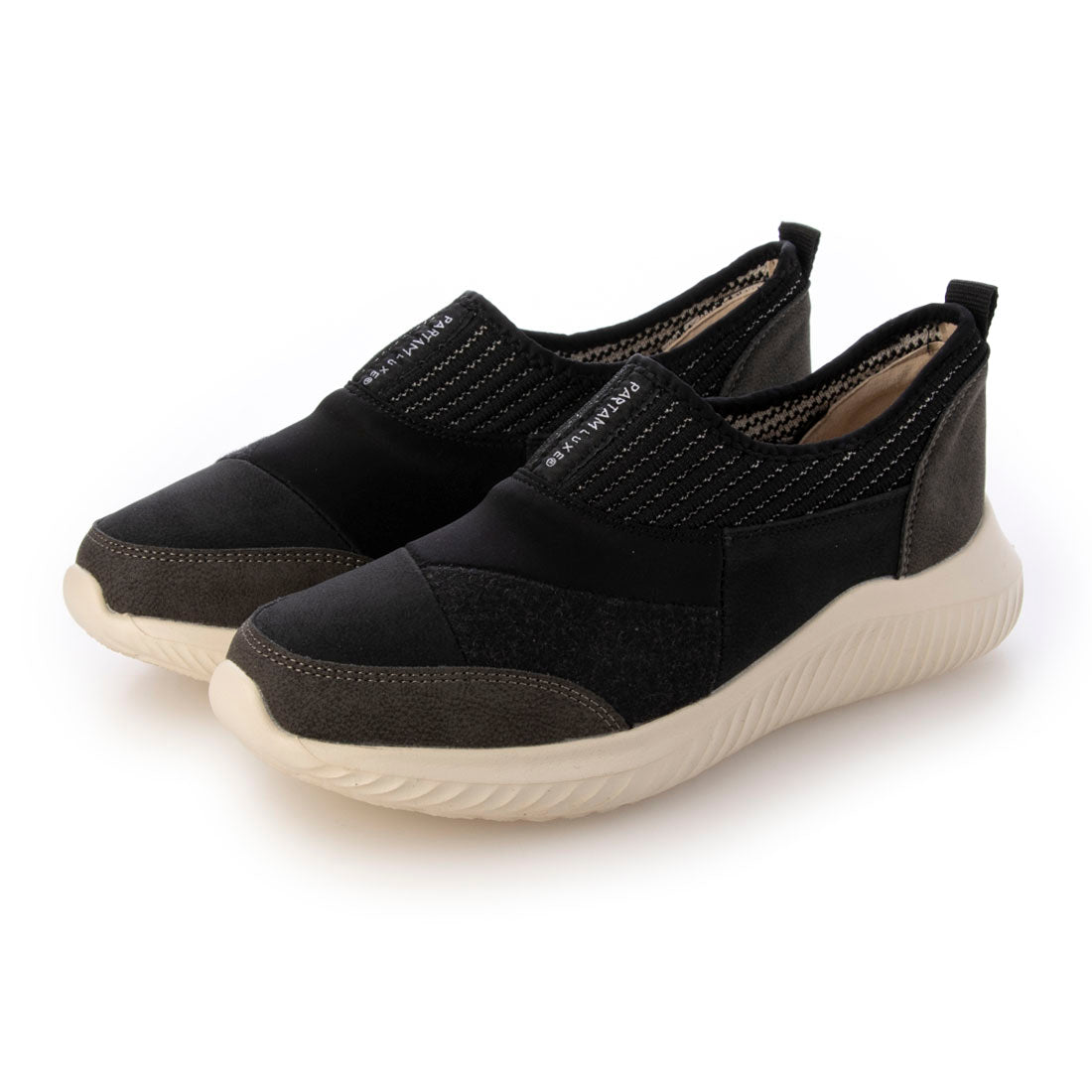 パータム リュクス PARTAM LUXE パッチワークシューズ,BL/WH