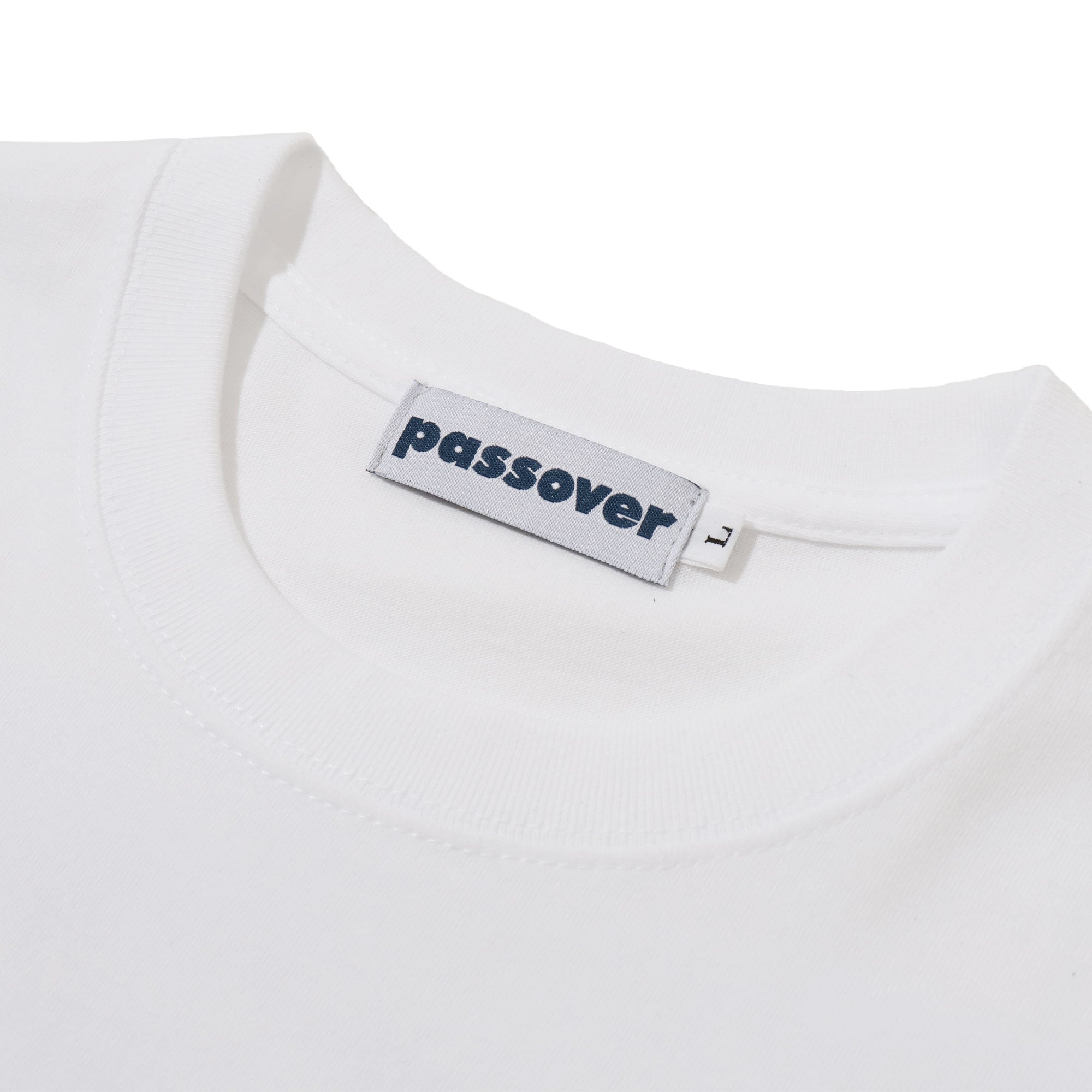 パスオーバー PASSOVER EMB TEE （WHITE/BLACK） WHITE/BLACK