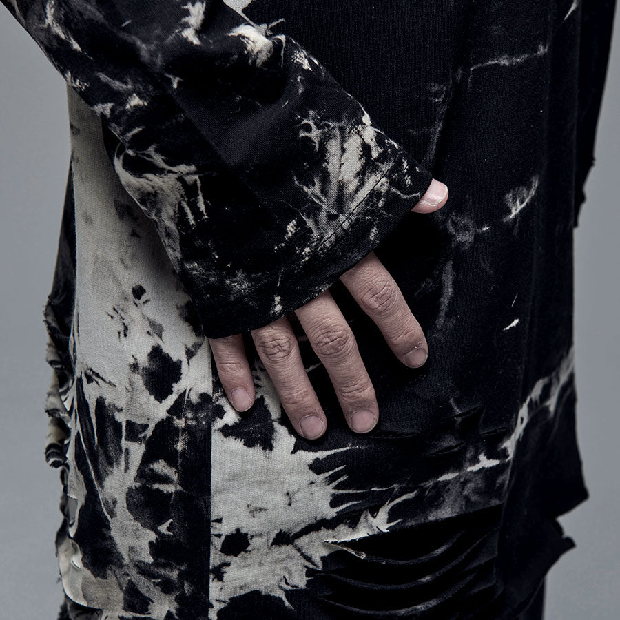 BURNINGS SHO black leopard fur 黒豹 Burning Show Bernings Sho Bernings Sho Mini Back Fabric Murazome Damag