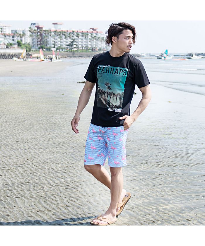 キャバリア CavariA CavariA【キャバリア】水陸両用デザインプリントショートパンツ【返品不可商品】