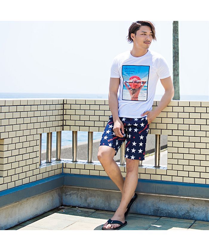 キャバリア CavariA CavariA【キャバリア】水陸両用デザインプリントショートパンツ【返品不可商品】