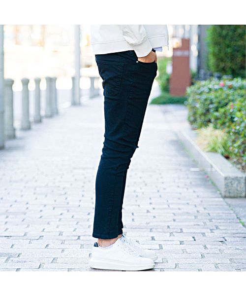 キャバリア CavariA CavariA ダメージ加工入りスーパーストレッチスキニーパンツ