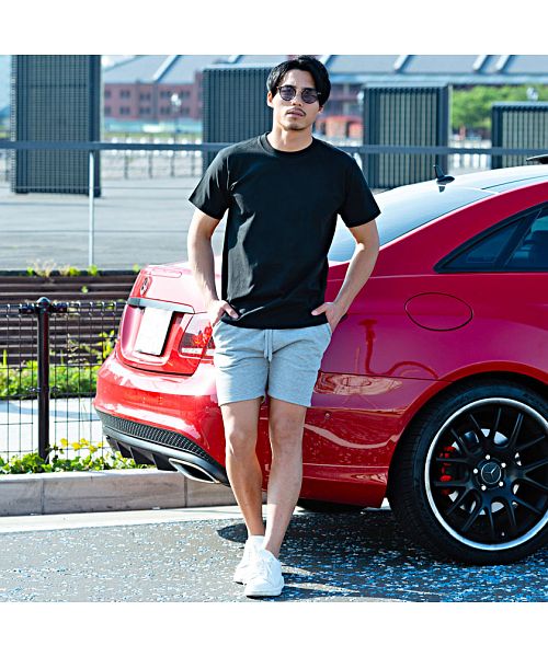 キャバリア CavariA CavariA ストレッチ裏毛スウェットショーツ ハーフパンツ メンズ ショーツ ショートパンツ ボトムス スウェット スエット スウェットパンツ スリム 細身