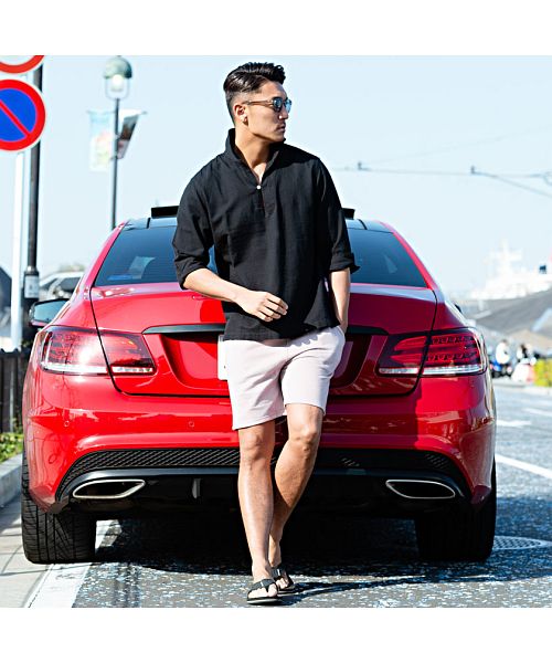 キャバリア CavariA CavariA ストレッチ裏毛スウェットショーツ ハーフパンツ メンズ ショーツ ショートパンツ ボトムス スウェット スエット スウェットパンツ スリム 細身