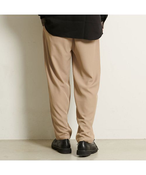 キャバリア CavariA CavariA ベルト付きワイドパンツ メンズ スラックス ベルト付き ストレッチ 伸縮性 ワイドパンツ イージーパンツ 大人 きれいめ きれい目  M L ト （D.GRY(ダークグレー)） D.GRY(ダークグレー)