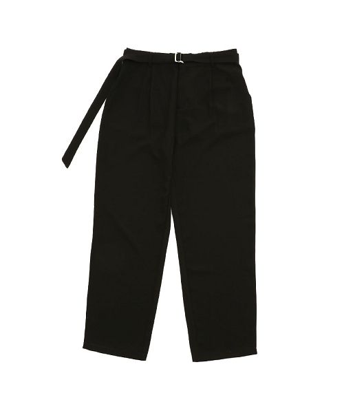 キャバリア CavariA CavariA ベルト付きワイドパンツ メンズ スラックス ベルト付き ストレッチ 伸縮性 ワイドパンツ イージーパンツ 大人 きれいめ きれい目  M L ト （D.GRY(ダークグレー)） D.GRY(ダークグレー)