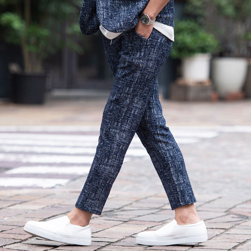 キャバリア CavariA CavariA モザイクチェックアンクルパンツ イージーパンツ セットアップ可 （70(NAVY/ネイビー)） 70(NAVY/ネイビー)