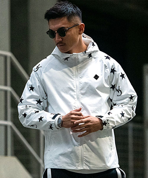 キャバリア CavariA C.V.R.A スター柄切替マウンテンパーカー アウター