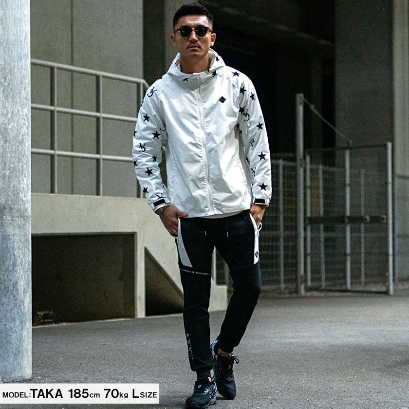 キャバリア CavariA C.V.R.A スター柄切替マウンテンパーカー アウター