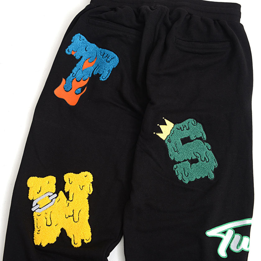 キャバリア CavariA CavariA サガラ刺繍入りロゴパンツ スウェットパンツ