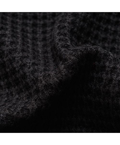 キャバリア CavariA CavariA ヘヴィーウェイトクルーネック長袖ビッグワッフルニット メンズ ワッフルニット  秋 冬 秋服 冬服 ワッフル編み アクリル クルーネック セータ