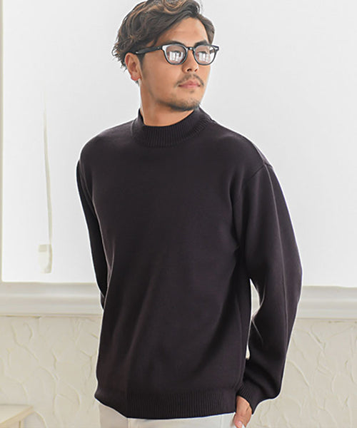 キャバリア CavariA CavariA ネックが選べるミラノリブ長袖ニット,CHA-B(チャコール-B)
