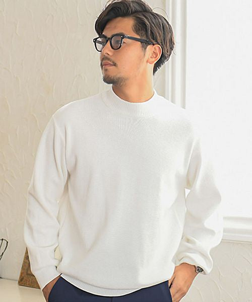 キャバリア CavariA CavariA ネックが選べるミラノリブ長袖ニット,WHT-B(ホワイト-B)