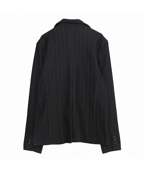 キャバリア CavariA CavariA ワイヤー入りイタリアンカラーストレッチジャケット メンズ セットアップ可 綿 伸縮性 テレワーク リモートワーク ストレッチ ストライプ 秋 冬 （90(BLK/ブラック)） 90(BLK/ブラック)
