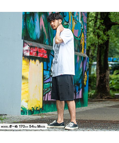 キャバリア CavariA CavariA ワンタックワイドハーフパンツ メンズ ショートパンツ ショーツ ワイド 太め ボトムス 無地 おしゃれ ワンタック ブラック ブルー グレー カ