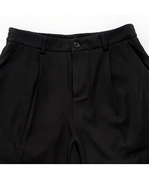 キャバリア CavariA CavariA ワンタックワイドハーフパンツ メンズ ショートパンツ ショーツ ワイド 太め ボトムス 無地 おしゃれ ワンタック ブラック ブルー グレー カ