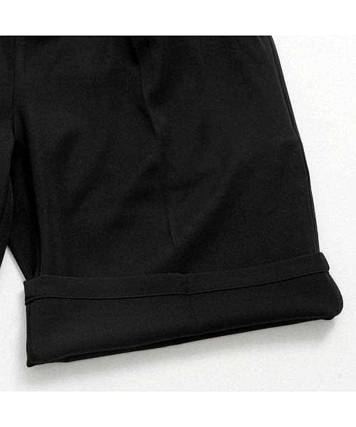 キャバリア CavariA CavariA ワンタックワイドハーフパンツ メンズ ショートパンツ ショーツ ワイド 太め ボトムス 無地 おしゃれ ワンタック ブラック ブルー グレー カ