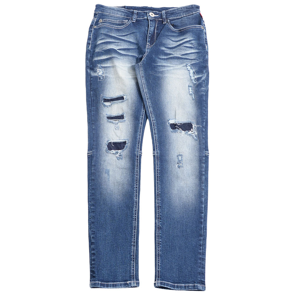 キャバリア CavariA CavariA リペア立体ヒゲスキニーデニムパンツ
