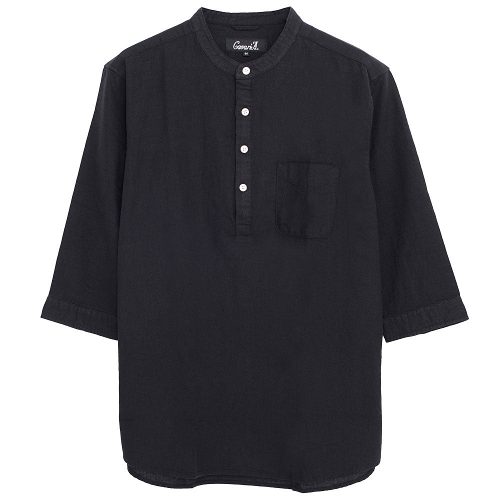 キャバリア CavariA CavariA パナマバンドカラーカプリ7分袖シャツ （BLU(ブルー)） BLU(ブルー)
