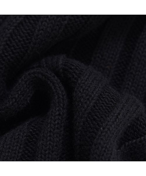 キャバリア CavariA CavariA リブ編みタートルネック長袖コットンニットソー