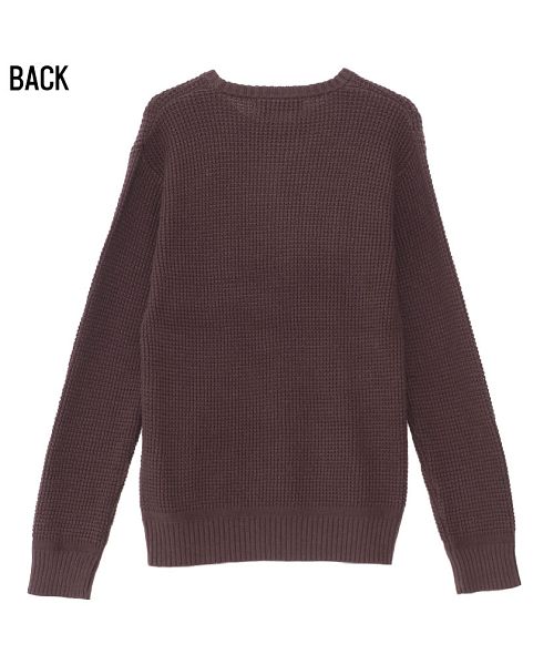 キャバリア CavariA CavariA ラーベン編みクルーネック長袖コットンニットソー