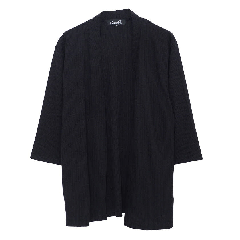 キャバリア CavariA CavariA ストライプニットソーノーカラー7分カーディガン 羽織 （70(NAVY/ネイビー)） 70(NAVY/ネイビー)